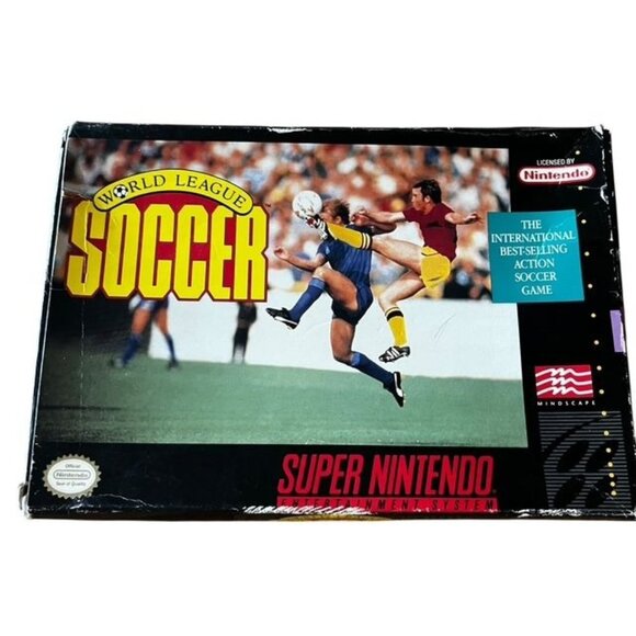 Super Nintendo World League Soccer Game - Picture 1 of 4